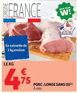 Auchan Supermarché Porc long sans os offre