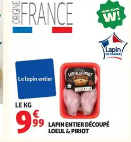 Auchan Supermarché LOEUL&PIRIOT Lapin entier découpé offre