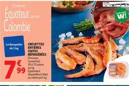 Auchan Supermarché Crevettes entières cuites réfrigérées offre