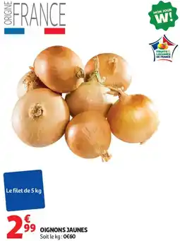 Auchan Supermarché Oignons jaunes offre