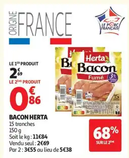 Auchan Supermarché HERTA Bacon offre