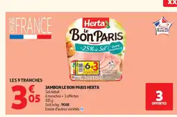 Auchan Supermarché HERTA Jambon le bon paris offre