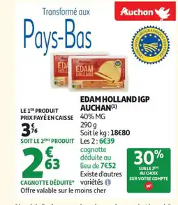 Auchan Supermarché AUCHAN Edam holland igp offre