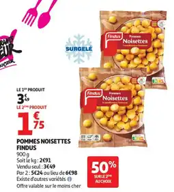 Auchan Supermarché FINDUS Pommes noisettes offre
