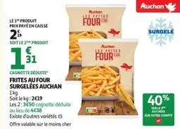 Auchan Supermarché AUCHAN Frites au four surgelées offre