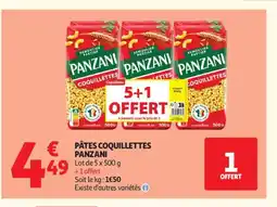 Auchan Supermarché PANZANI Pâtes coquillettes offre