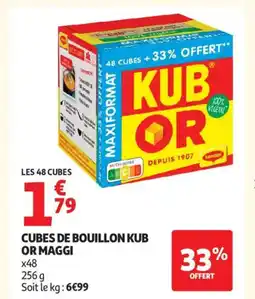 Auchan Supermarché MAGGI Cubes de bouillon kub or offre
