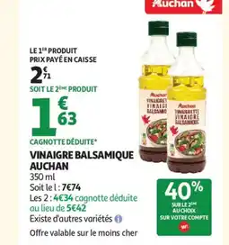 Auchan Supermarché AUCHAN Vinaigre balsamique offre