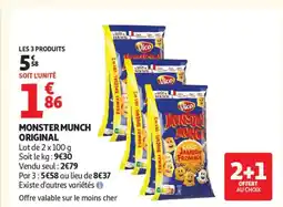 Auchan Supermarché MONSTER MUNCH Original offre