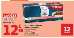Auchan Supermarché PURINA GOURMET Fillettines en sauce offre