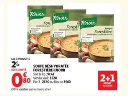Auchan Supermarché KNORR Soupe déshydratée forestière offre