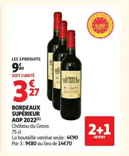 Auchan Supermarché Bordeaux supérieur aop 2022 offre