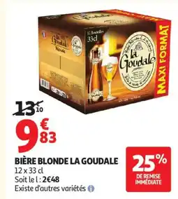 Auchan Supermarché LA GOUDALE Bière blonde offre