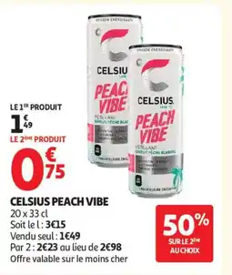 Auchan Supermarché CELSIUS PEACH Vibe offre