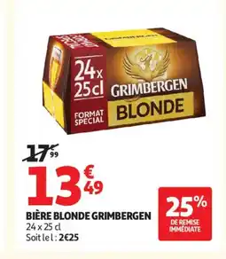 Auchan Supermarché GRIMBERGEN Bière blonde offre