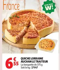 Auchan Supermarché Quiche lorraine auchan le traiteur offre