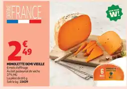 Auchan Supermarché Mimolette demi vieille offre