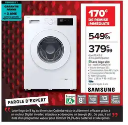 Carrefour SAMSUNG Lave linge slim offre