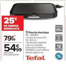 Carrefour TEFAL Plancha électrique offre
