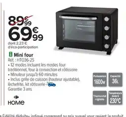 Carrefour HOME Mini four offre