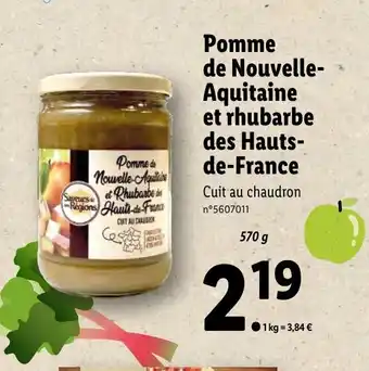 Pomme de Nouvelle-Aquitaine et rhubarbe des hauts-de-France