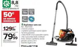 Carrefour ROWENTA Aspirateur sans sac offre