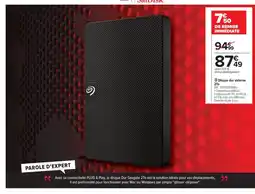 Carrefour Disque dur externe 2To offre