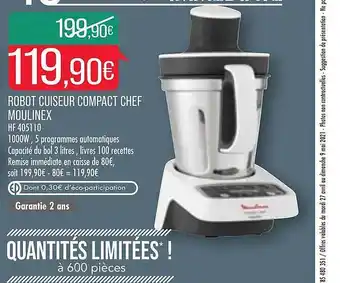Robot Cuiseur Compact Chef Moulinex