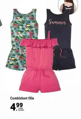 Lidl Combishort Fille offre
