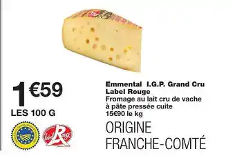 Monoprix Emmental I.g.p. Grand Cru Label Rouge offre