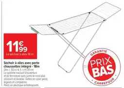 Carrefour Séchoir à ailes avec porte chaussettes intégré - 18m offre