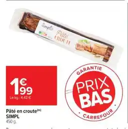 Carrefour Market Pâté en Croûte offre