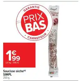 Carrefour Market Saucisse sèche offre