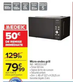 Carrefour Micro-ondes grill offre