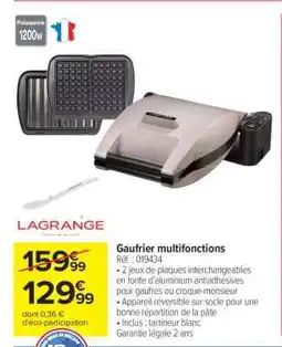 Carrefour Gaufrier multifonctions offre