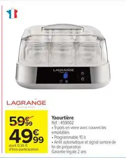 Carrefour Yaourtière offre