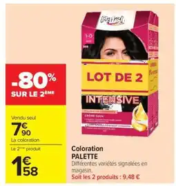Carrefour Coloration PALETTE offre