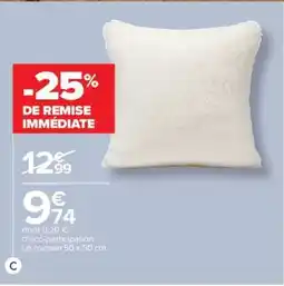 Carrefour Le coussin 50 x 50 cm offre