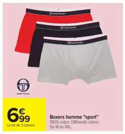 Carrefour Boxers homme sport offre