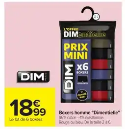 Carrefour Boxers homme Dimentielle offre