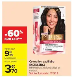 Carrefour Coloration capillaire EXCELLENCE offre