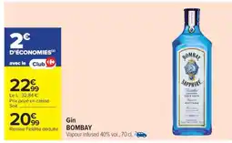 Carrefour Market GIN BOMBAY offre