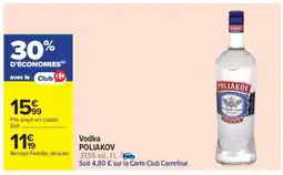 Carrefour Market Vodka Poliakov offre
