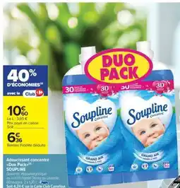 Carrefour Market Assouplissant concentré Duo Pack SOUPLINE offre