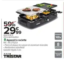 Carrefour Appareil à raclette offre