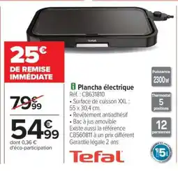 Carrefour Plancha électrique Tefal offre