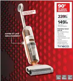 Carrefour Aspirateur laveur sans fil offre