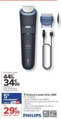 Carrefour Tondeuse à barbe Séries 3000 offre