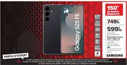 Carrefour Smartphone galaxy S25FE 128go offre
