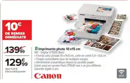 Carrefour Imprimante photo 10 × 15 cm offre
